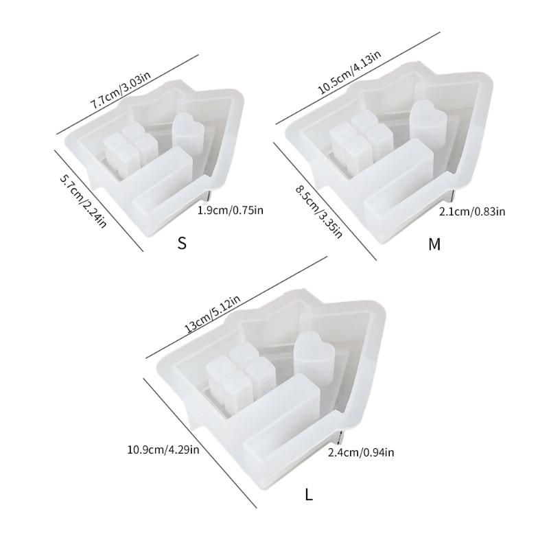 Silicone Soap Molds DIY Candle Mould Chimney House Shaped Silicone Crafts Moulds Perfect for DIY Figurine Ornament