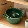 Gentle Fruit Washer Ceramic Berry Bowl Self-Spinning Hydraulic Vortex Cleaner with Odor-resistant Bowl Drainage Automatic Kitchen for Fragile