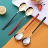 Korean Style Stainless Steel Long Handle Spoon – for Soup, Coffee, Dessert, Ice Cream, Gift Tableware