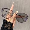 Ochelari pentru Miopie cu Schimbare de Culoare, Ochelari Fotocromici Retro la Modă Ochi de Pisică, Protecție Ochi Blocare Lumină Albastră, Dioptrie Până la -4.0