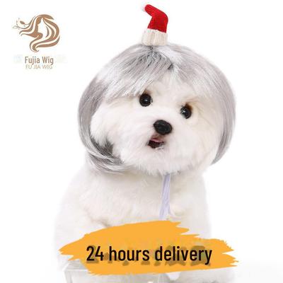 Universelle Haustierperücken & Mini-Bob-Hüte für Katzen und Hunde - Weihnachtszubehör