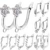 Juya 2 4 Pcs/Lot DIY Anti-Allergy Gold Silver Plated Schwenzy Fastener Ear Wire Hooks Women Earrings Accessories Supplies