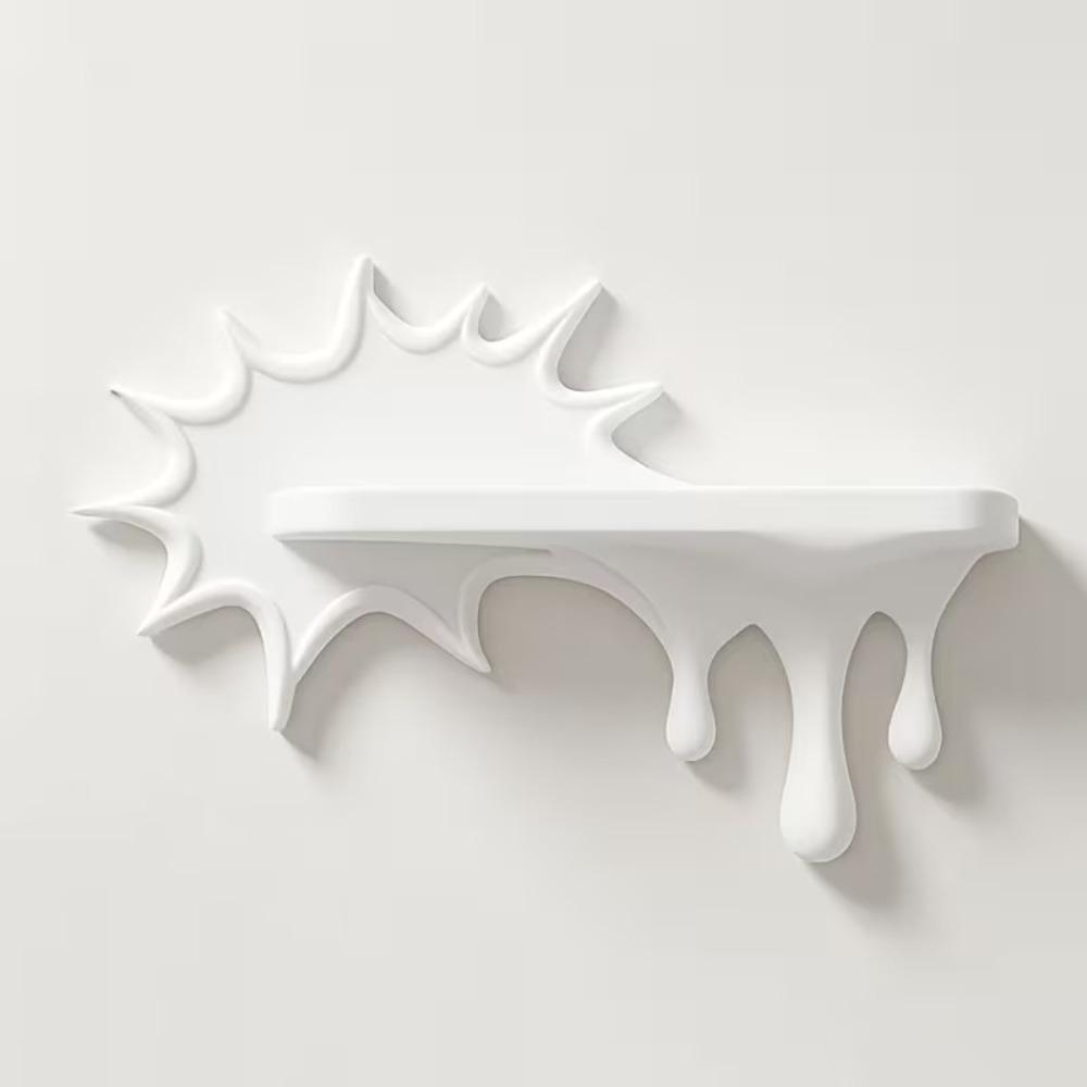 3D Printed Floating Wall Stand Irregular Shape Wall Storage Shelf Melting Display Rack  Bedroom