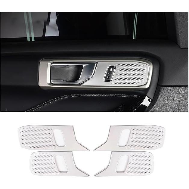 Compatible with Ford Explorer 2020 2021 2022 2023 Car Door Speaker Sticker Cover Stainless Steel Door Handle Horn Trim Auto Accessories (Color : Door