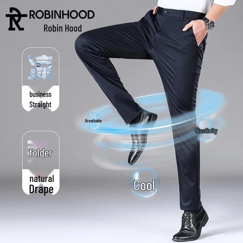 ROBINHOOD Men s Summer Lightweight Stretch Casual Business Pants 38