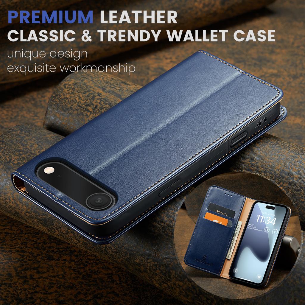 FIERRE SHANN For iPhone Air Case PU Leather Flip Stand Wallet Phone Cover