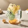 Egg Beating Cup with Handle And Filter Plate Plastic Measuring Cup for Cooking And Baking Kitchen Supplies for Egg Liquid Filtration Fruit Cleaning