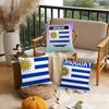 Uruguay Uru Flag Cushion Cover 1 Piece Short Plush Pillowcase, Soft And Washable, Mostly Used For Sofa, Car