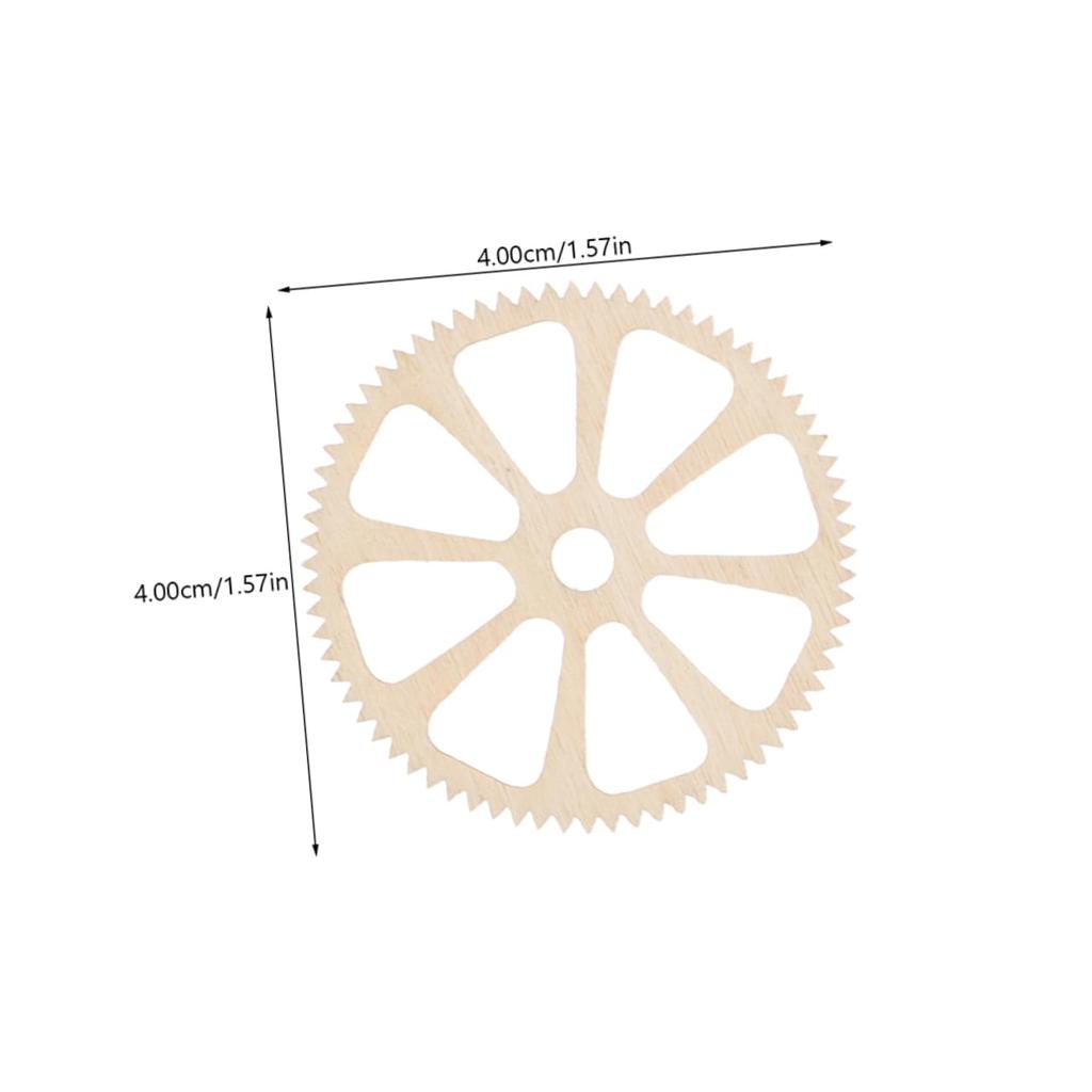 SEWACC Wooden Gear Puzzle, 100 Pieces Set, Small Wood Gears for DIY Crafts, Ideal for Home Learning and Creativity