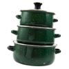3Pcs Enamel Stockpot with Lid Cookware Housewarming Gifts Practical Creative
