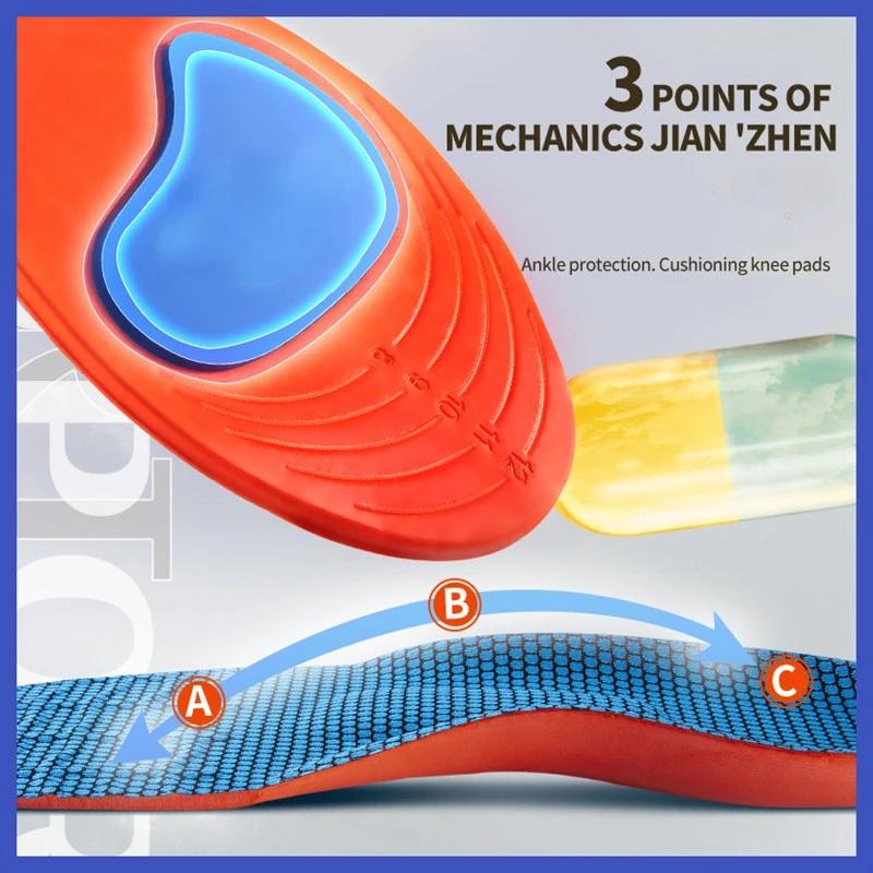 2/4/6Pcs Orthopedic Shoes Insole Men Women Arch Support Plantar Fasciitis Insoles for Feet Shock Absorbing Non Slip Shoe Pads