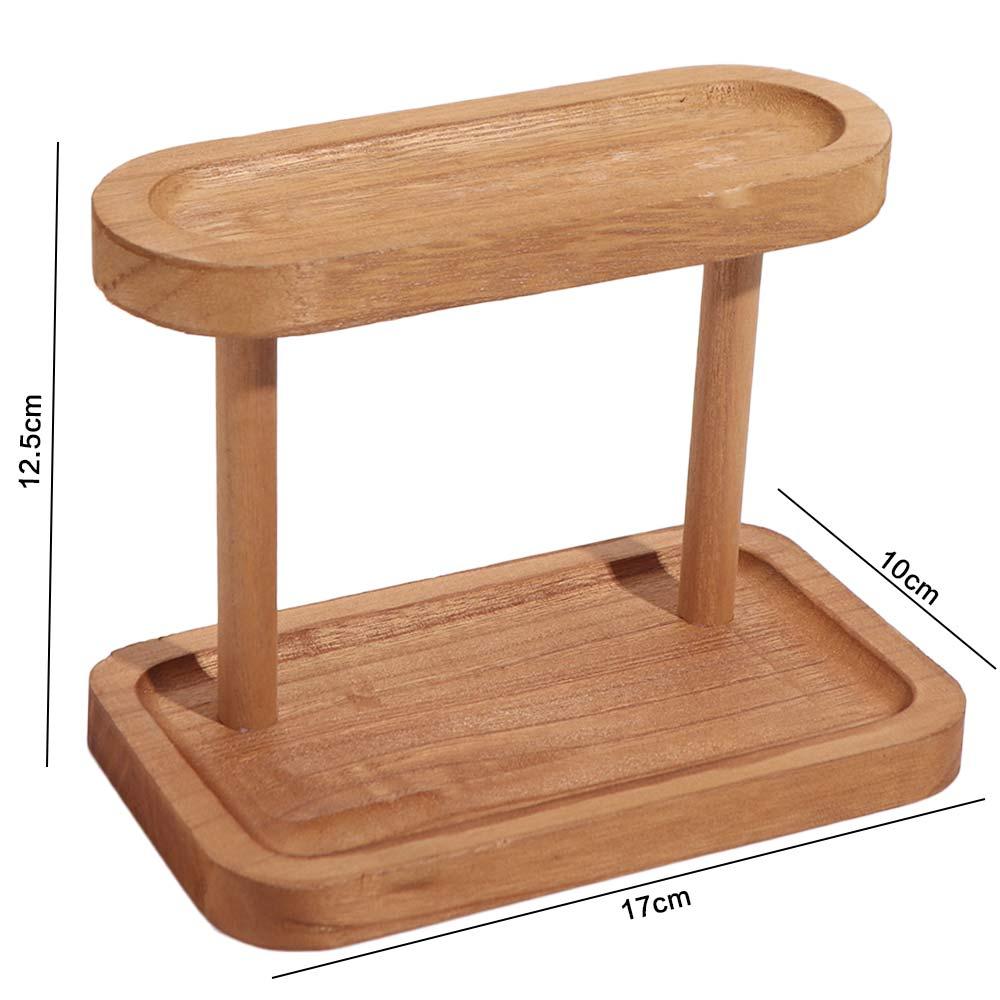 Nature Wood Jewelry Storage Rack Cosmetics Shelf Desktop Organizer  Office