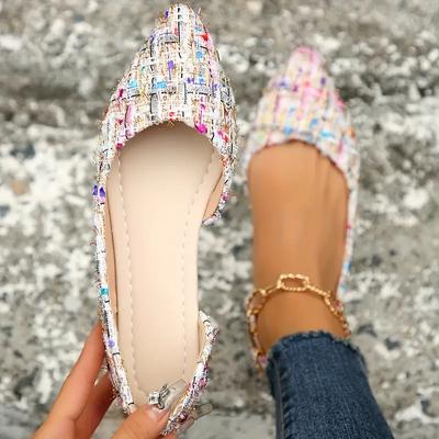New Multi-color Casual Versatile Fabric Casual Shoes with Retro Soft Sole, All Season Casual Walking and Dancing Shoes