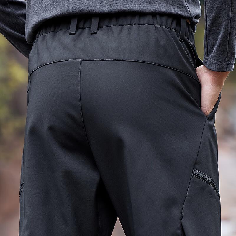 FAPAI Pánské fleecem podšité cargo kalhoty s rovnými nohavicemi