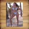 Vintage Bikini Girl Strand Metallschild 20x30cm Retro Blechschild Wanddeko für Zuhause Bar Garage Büro