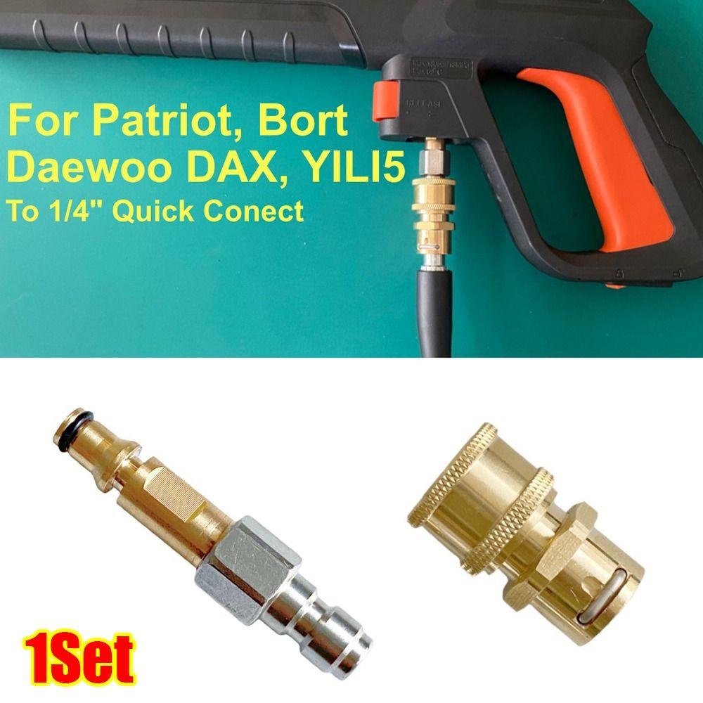 1Set Brass Pressure Washer Quick Connector Anti Tangle Adapter  for Hose and Water Torch Connection