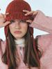 ETMON Neck-Slit Knit Pullover, Pink