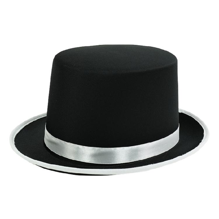 Theatrical Stovepipe Hat for Halloween Costume and Role Playing Fun Fashion Accessory Short Brimmed Hat