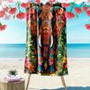 Serviette de plage imprimé éléphant majestueux, grande serviette douce à séchage rapide pour la plage, le camping, la natation