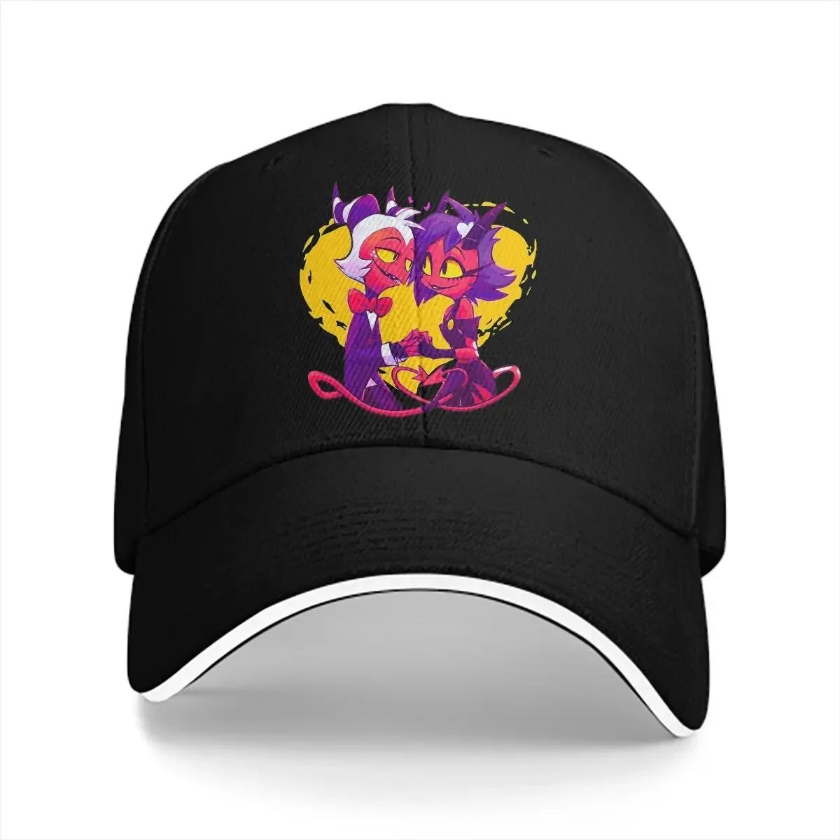 

Washed Unisexs Baseball Cap Millie and Moxxie Sports Snapback Caps Dad Hat Helluvaboss Golf Hats 56-58cm