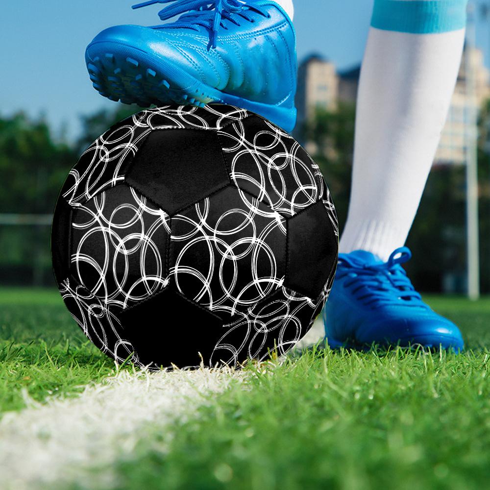 1pc Abstract Circular Durable Soccer Ball/Football, Size 5, Perfect for Training, Entertainment And Competition,Gift yy26060640