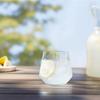 Tritan BPAFree Plastic Stemless Wine Glass 14Ounce Clear Set of 4
