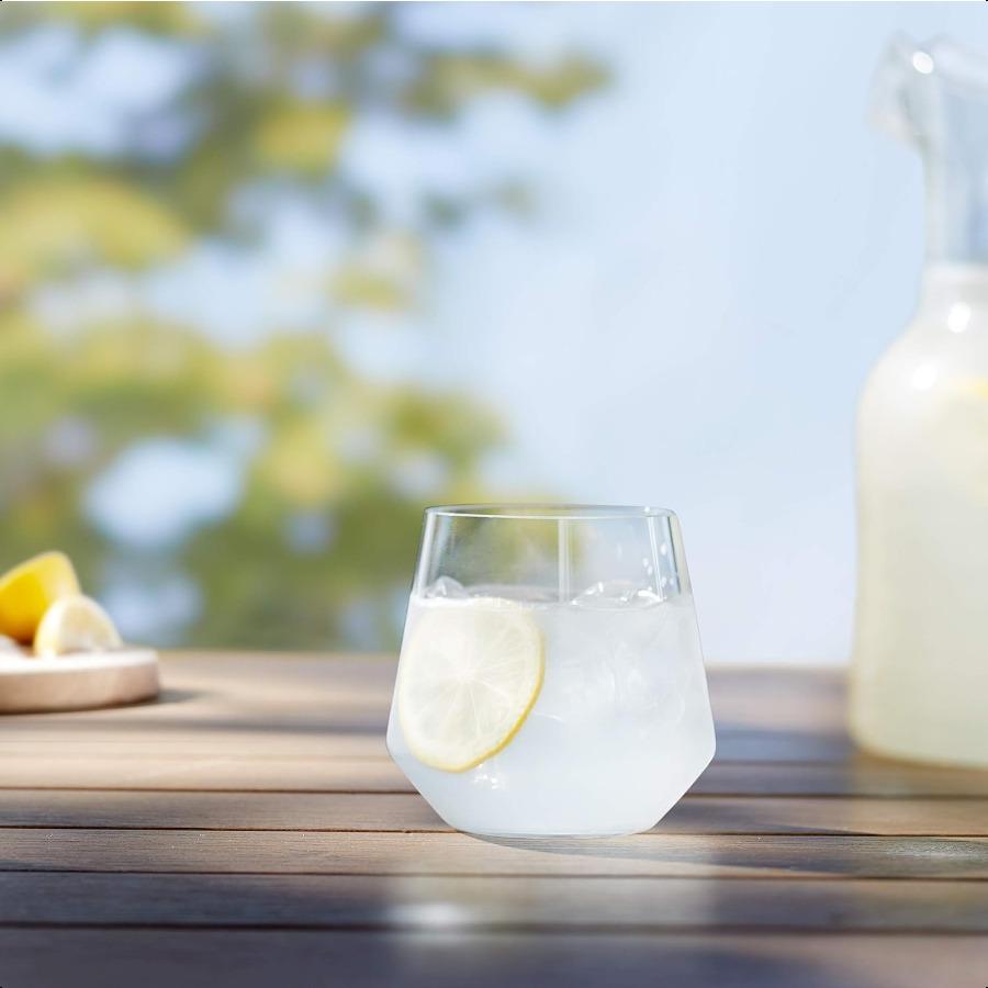 

Бокал для вина без ножки из тританового пластика, не содержащего БФА, 14 унций, прозрачный, набор из 4 штук United States