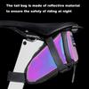Bicycle Tail Bag Colorful Reflective Rear Tail Bag Mountain Bike Road Bike Waterproof Saddle Bag Rear Seat Bag Cycling Equipment
