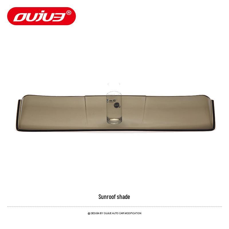 Toyota Tundra Off-road Sand & Gravel Deflector Rain Visor & Yellow Spotlight Decoration Accessory.