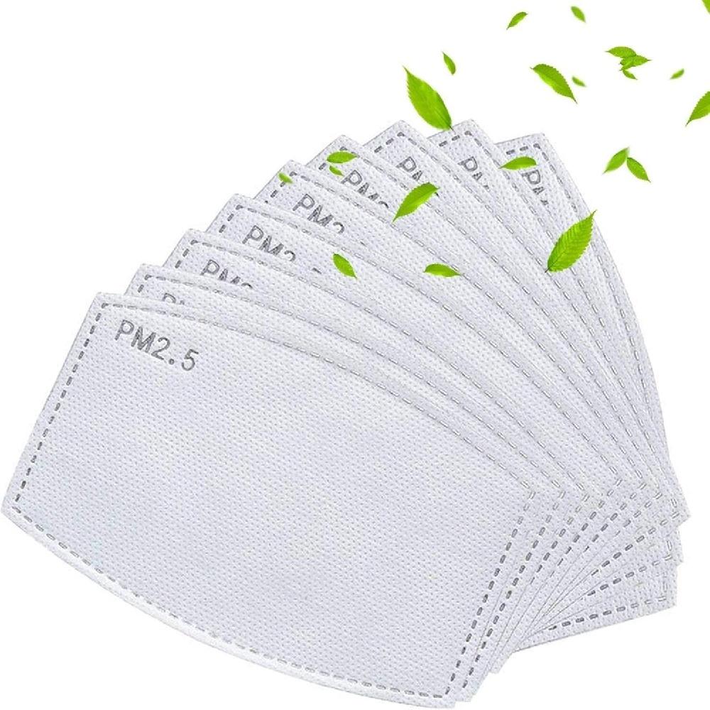 100 X PM2.5 Activated Carbon Filters 5 Layers Replaceable Filters For Face Coverings Cotton Cover Mask Inserts