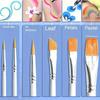 12pcs Professional Face Painting Brush Set Nylon Bristles, Suitable for Blending, Gradient, Watercolor, And Detail Work.