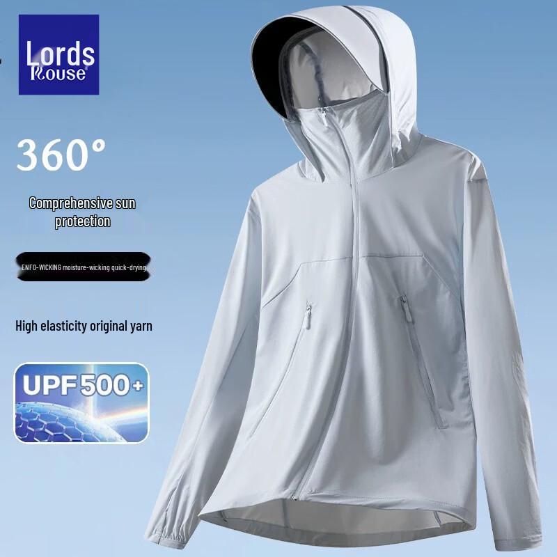 Men s Hooded Ice Silk Sun Protection Jacket L