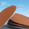 1 Pair Cowhide Latex Height Increase Insoles Breathable High Elastic Shock-Absorbing Insole For Daily Walking Long Standing