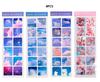 1pc Stickers Scenery Glitter PVC Decorative Decal Seal for DIY Diary Planner Scrapbook Album School Supplies Kawaii Stationery