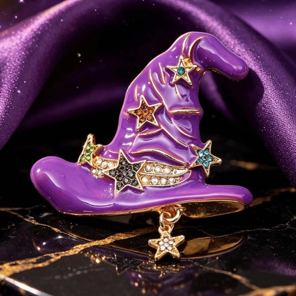 Creative Witch Hat Pin Vintage Clothing Accessory New Halloween Brooch  Halloween Party