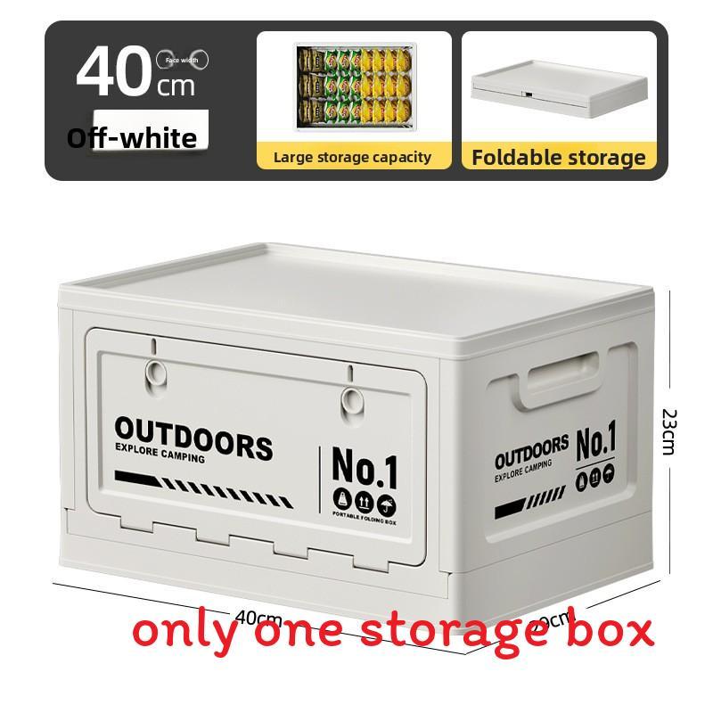 

Outdoor Camping Storage Bin With Foldable Design For Car Organizer And Camping Gear Gray (40*29*23cm)