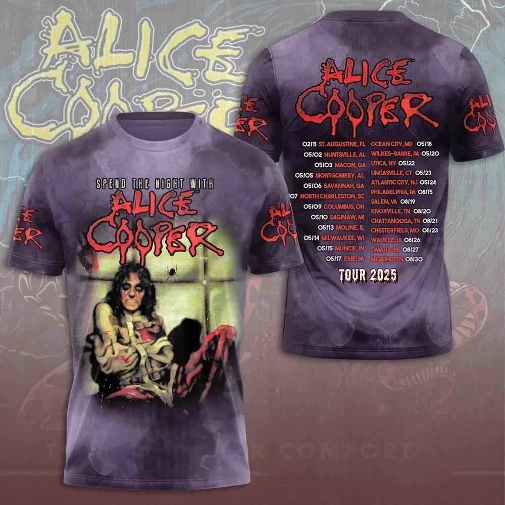 Alice Cooper Tour 2026 Too Close For Comfort Tour 3D Shirt All Size XXXXL