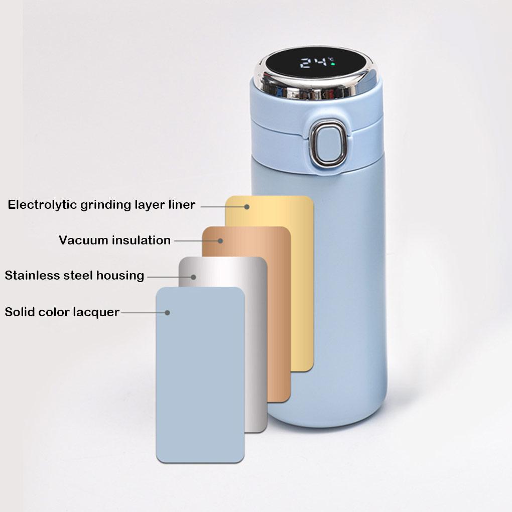 Stainless Steel Smart Vacuum Flasks Temperature Display Coffee Tea Kettle Thermal Bottle for Home Travel Office