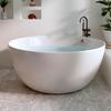 1800mm white integrated soaking tub with drain