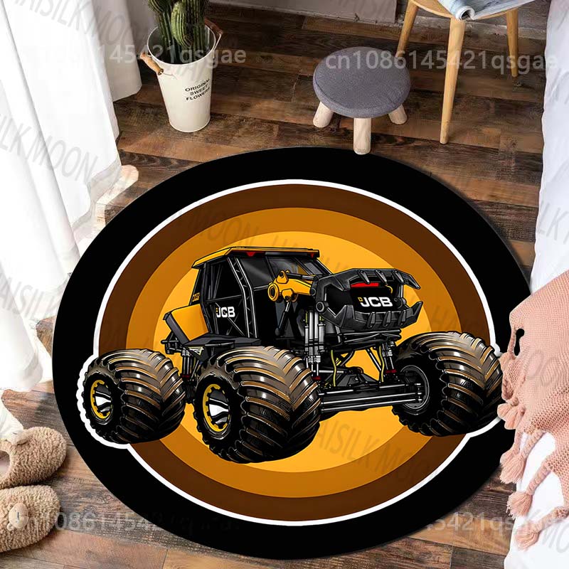 Multiple sizes Monster Truck Print Round Carpet for Living Room Bedroom Table and Chair Sofa Home Decor Area Rug Luxury Gift