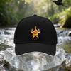 1917 Red and Yellow Five-Pointed Star Logo Sandwich Baseball Cap, Unisex, Simple, Lightweight, and Adjustable Outdoor Sun Hat, I