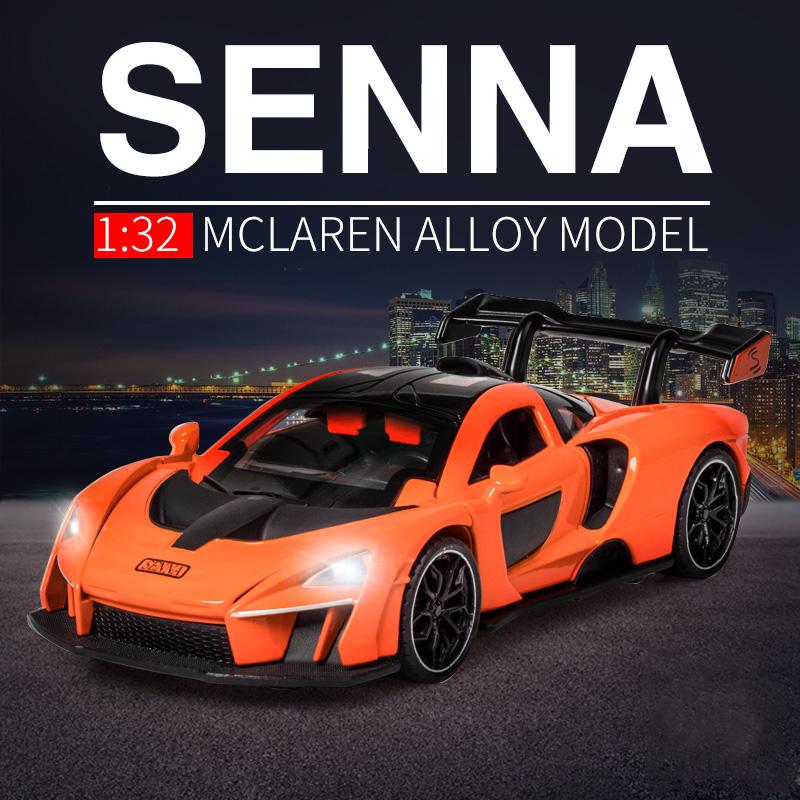 

1/32 McLaren Senna Alloy Sports Car Model Diecasts Metal Toy Vehicles Car Model Simulation Sound Light Collection Toy Gift