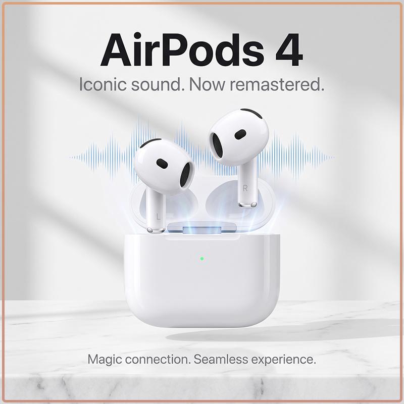 AirPods 4 Wireless Bluetooth Earphones One Tap Magic Connection Type-C Charging Case Lightweight Comfort Stereo Headset