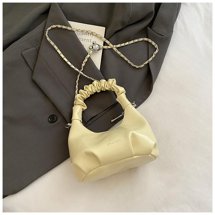 Folded Portable Small Bag Women's Summer New Dumpling Bag Versatile Chain Commuter Shoulder Messenger Bag