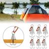 6Pcs Stainless Steel Outdoor Camping Deck Nail Aluminum Zinc Zinc Alloy Fixed Tent Rope Buckle  Tent Tie Down