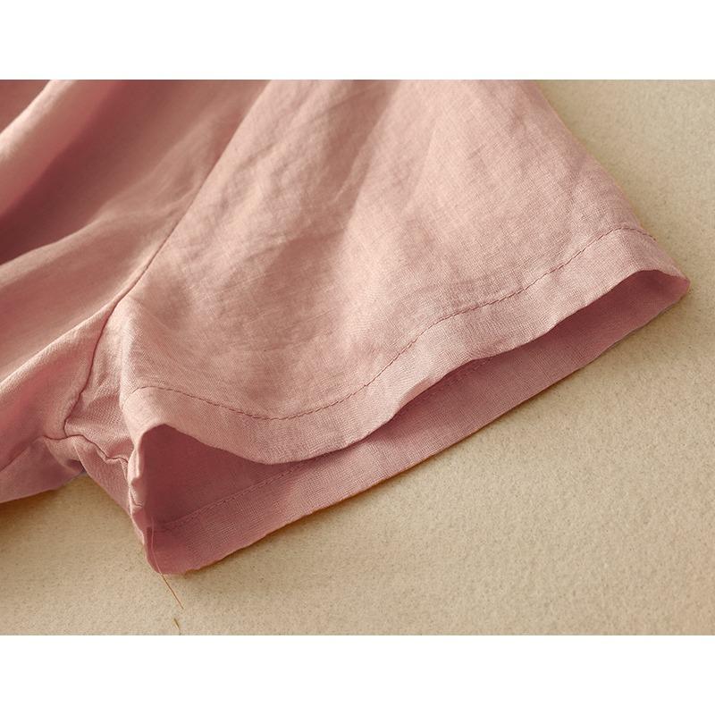 Dimanaf 2025 Women Summer Plus Size Loose T-Shirt Vintage Printing Linen Basic Tops Tees Maxi