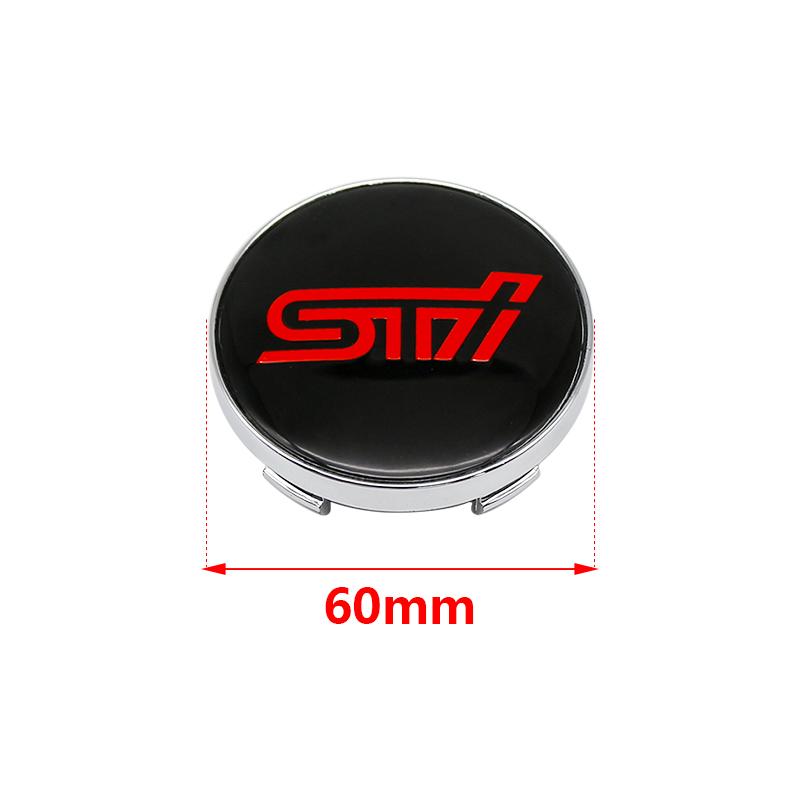 4 Stück 56MM Auto Radnabenabdeckung Aufkleber 60mm Nabenkappe Emblem für Subaru Outback Legacy Forester Impreza Tribeca WRX DRL XV STI