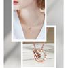 Voyager Titanium Rose Gold Cross Ring Necklace