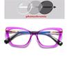 Blue Light Blocking Cat Eye Nearsighted Glasses For Women Spring Hinge TR90 Prescription Spectacles Diopter 0 -0.5 -0.75 To -6.0