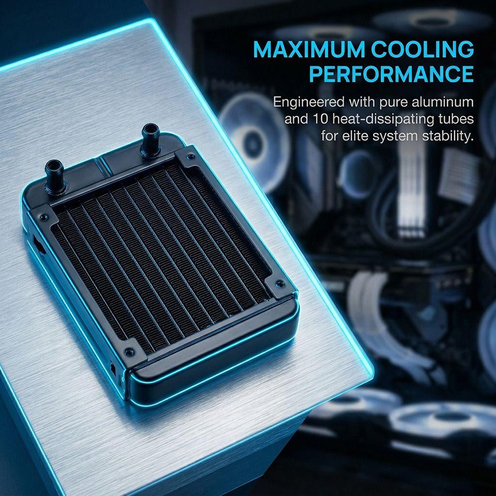 10 Tubes Water Cooling Radiator High Performance PC CPU Water Cool System Radiator  Gaming PC